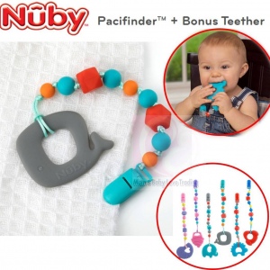 CLIP MORDEDOR & PACIFINDER SILICONA COMBO PACK NUBY 0 M+